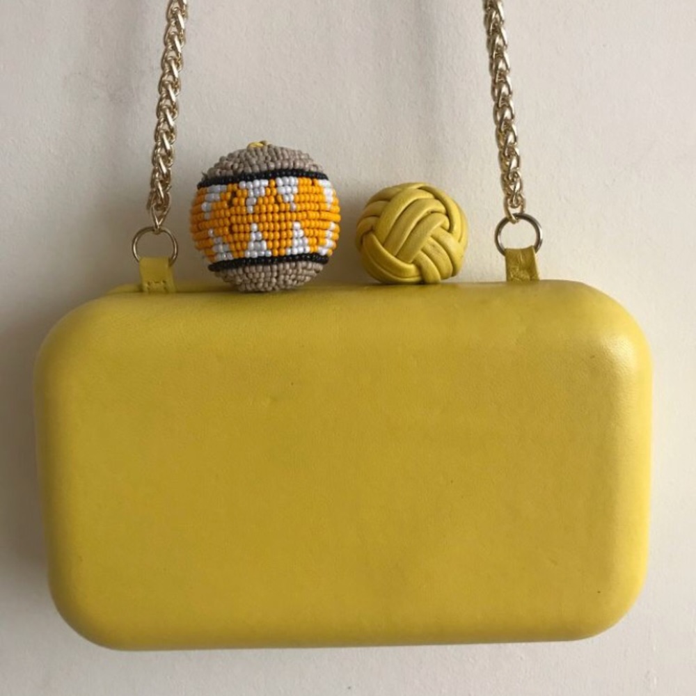Sam Edelman yellow clutch